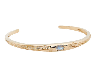 Nouveau Poppy Moonstone Cuff