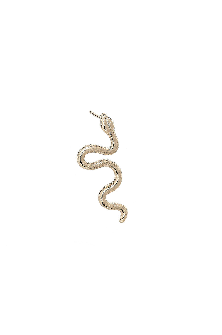 14K GOLD PLATED SNAKE STUD