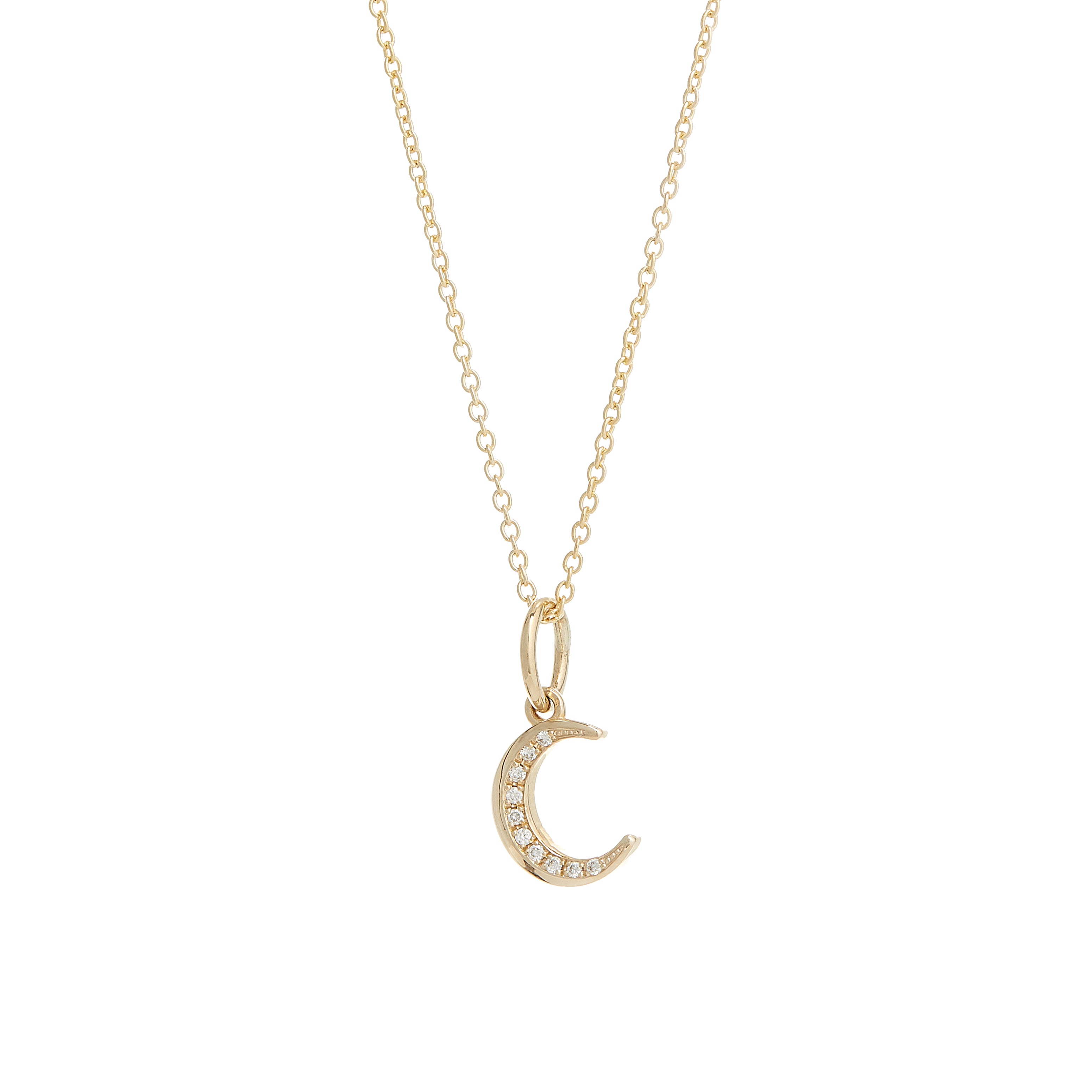 Pavé Crescent Moon