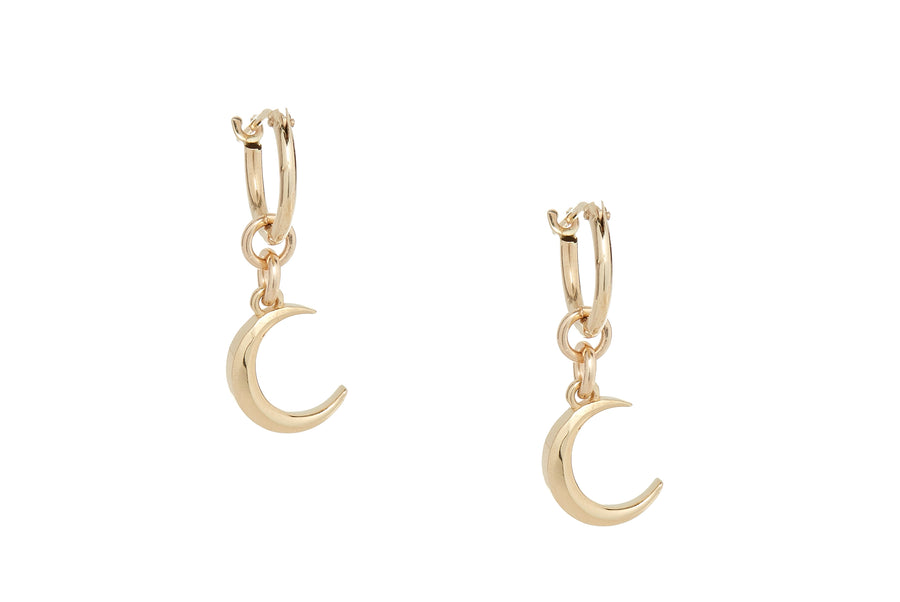 Crescent Moon Hoops