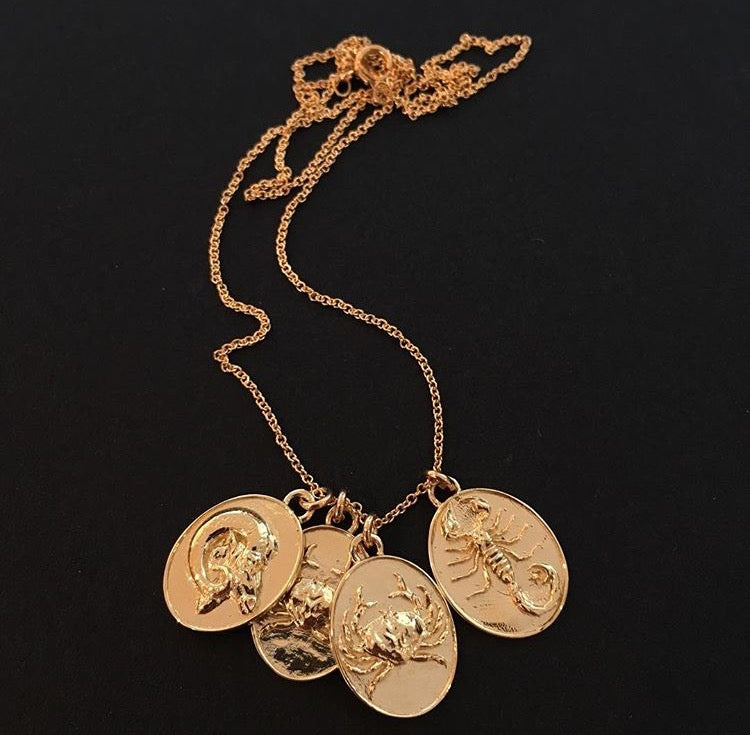 Silver & Gold-Plated Zodiac Pendants