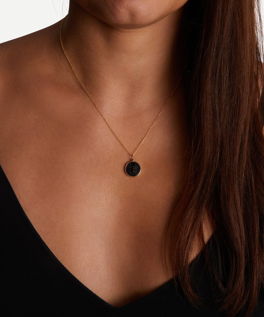 SPIDER RAISED INTAGLIO PENDANT