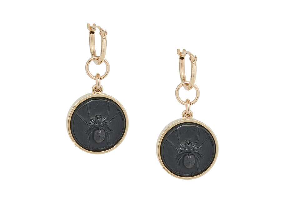 Spider Intaglio Hoops