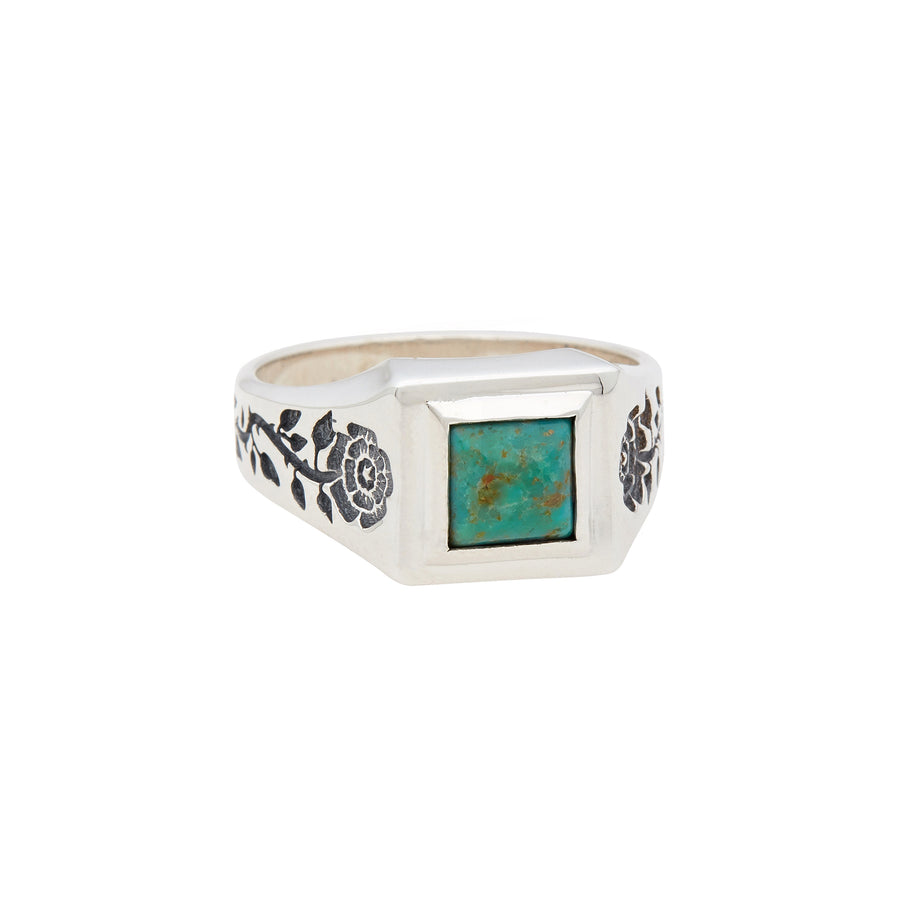 Turquoise Evening Rose Ring