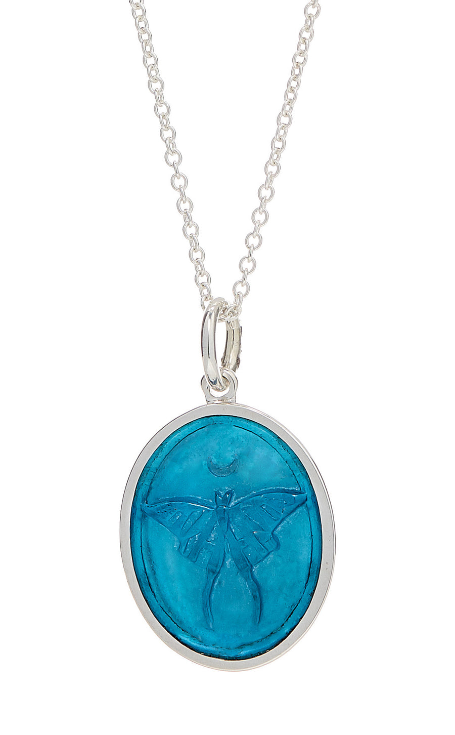 LUNA MOTH RAISED INTAGLIO PENDANT