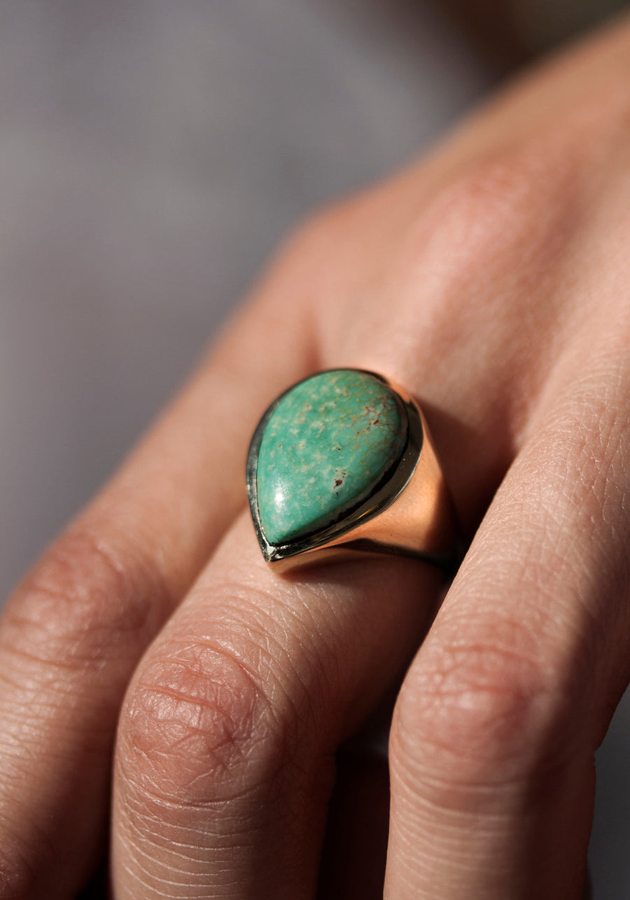 Turquoise Teardrop Ring
